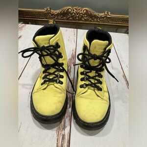 DR. MARTENS COMBS W YELLOW NYLON AND RUBBER‎ BOOTS